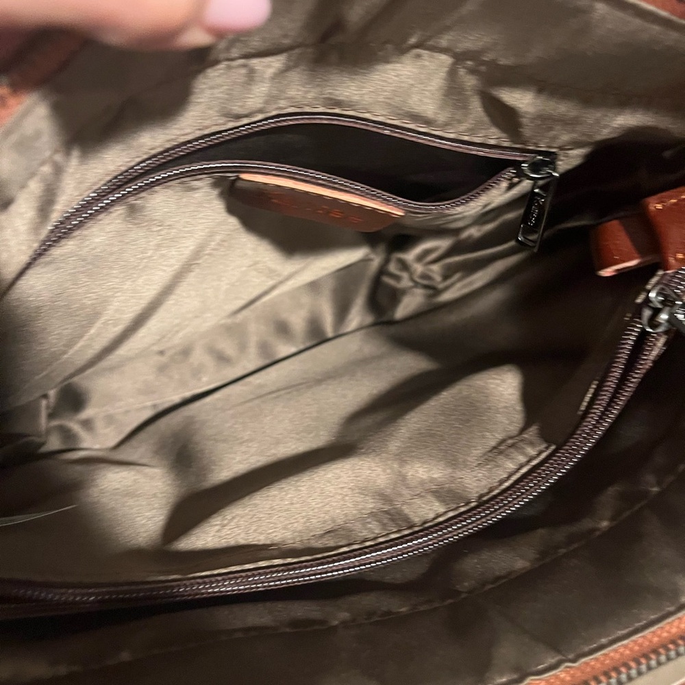Genuine Leather Tote Bag in Brown - Women’s Everyday Shoulder Bag - Picture 5 of 12